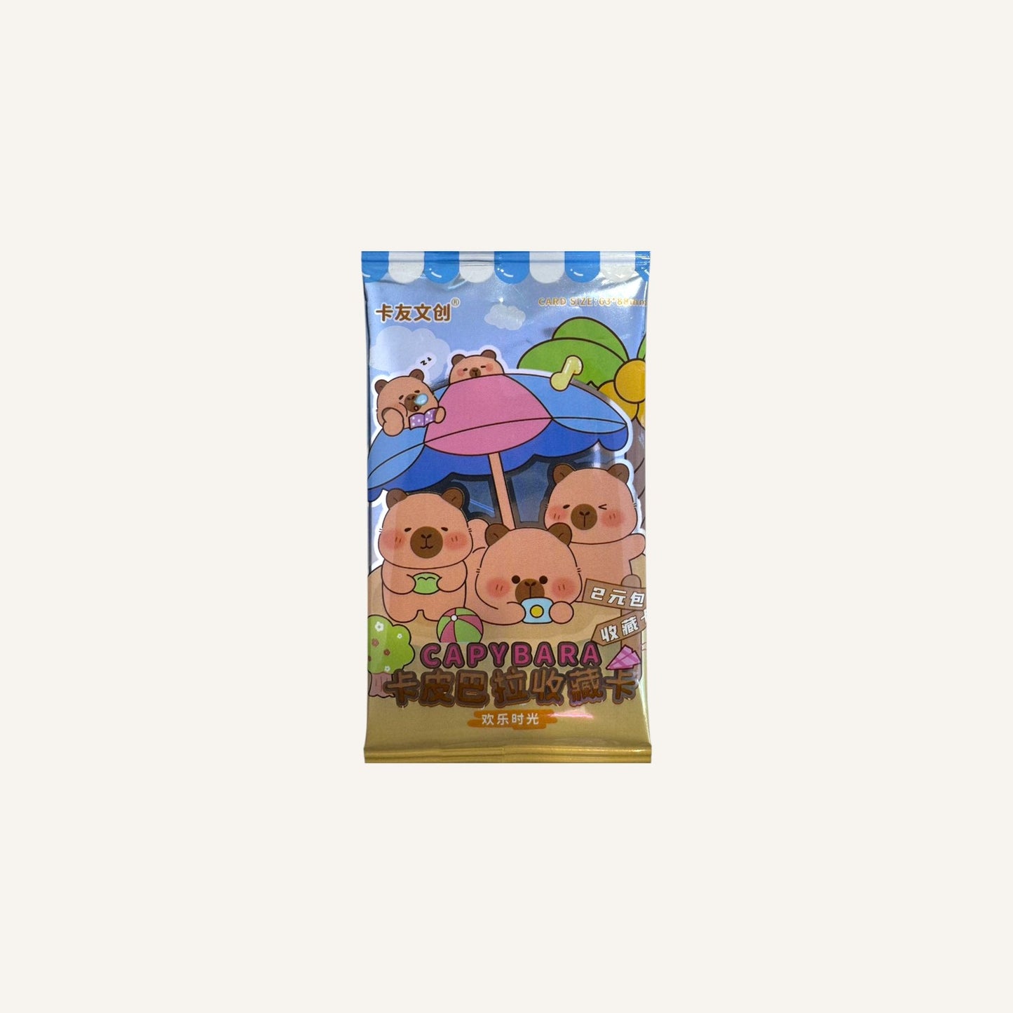 KAYOU Capybara Happy Moments Series Collectible Card Pack (3 Cards per Pack)