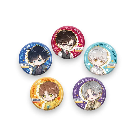 LIGHT AND NIGHT Character Blind Bag Can Badge 75mm (Single)