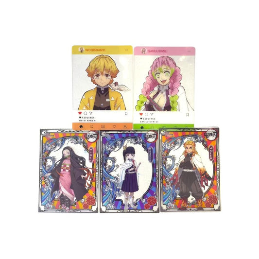 DEMON SLAYER Collectable Character Polaroid-Style Transparent Card Blind Bag (5 Cards Pack)