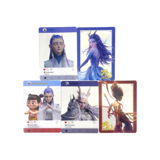 NEZHA Collectable Character Polaroid-Style Transparent Card Blind bag (5 Cards Pack)