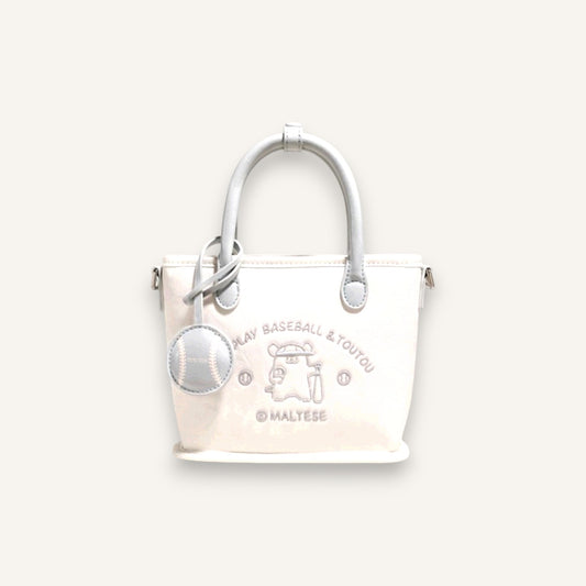 TOUTOU Maltese Baseball Series Hand Bag