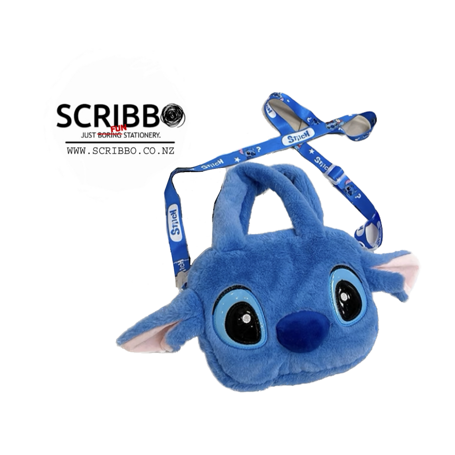 Stitch Plush Bag Blue Scribbo
